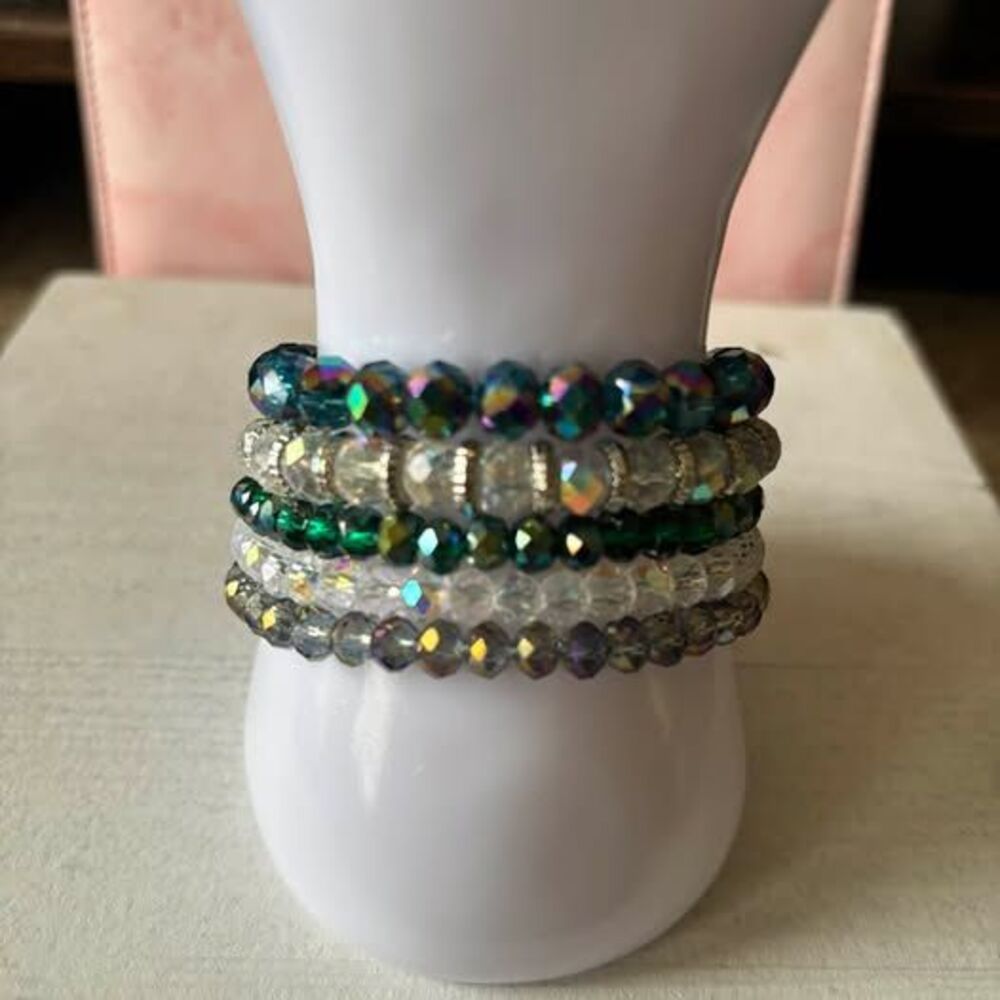 Handmade Beaded Bracelet Stack 0253